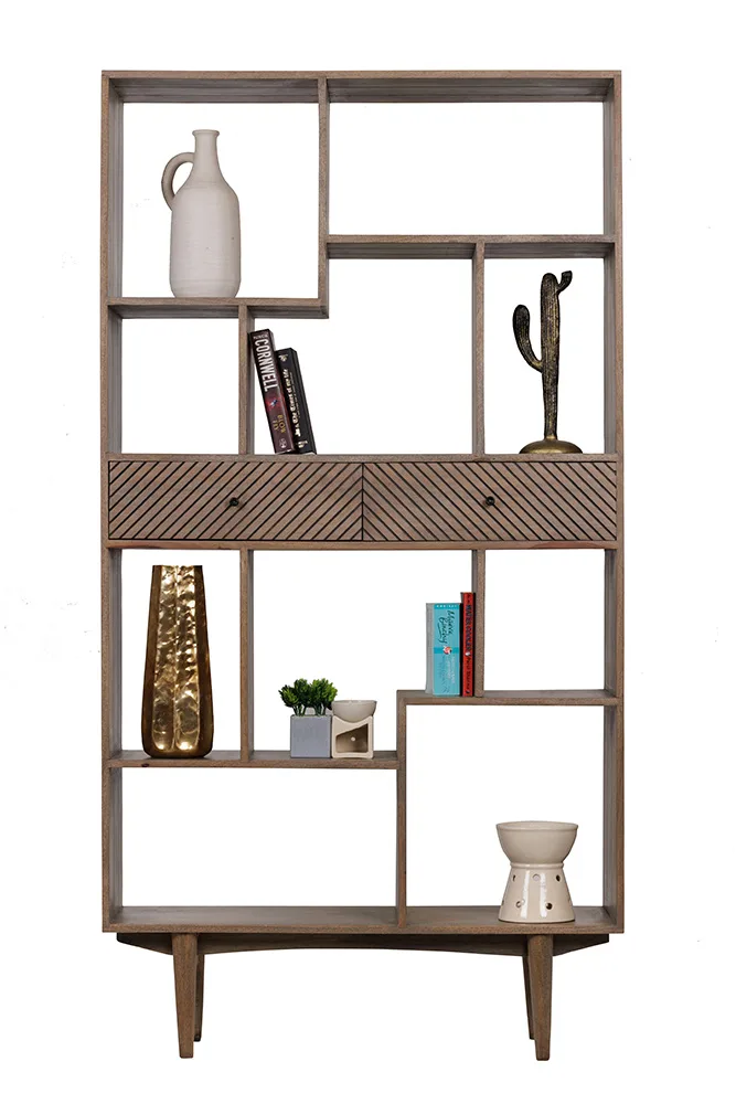 Bookshelf with 2 Drawers & 10 Shelves, main view