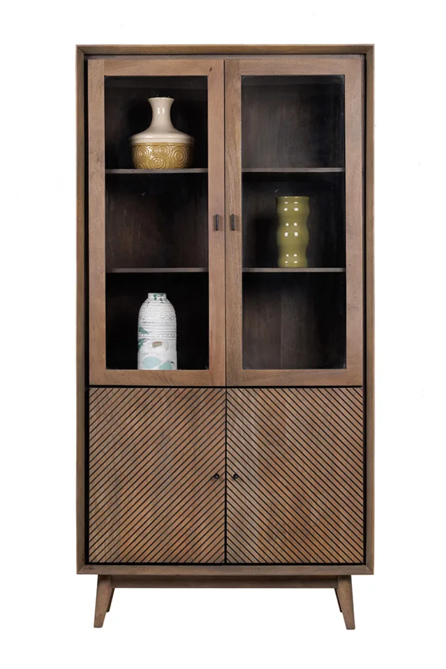 Display cabinet with 4 Doors & 6 Shelves