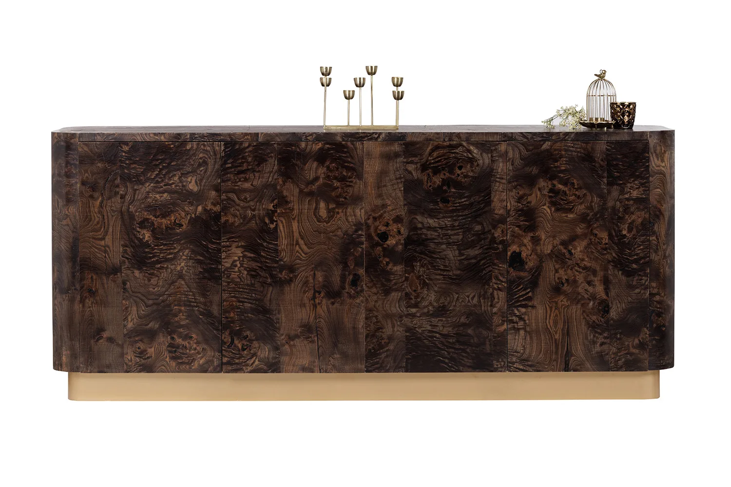 BROWN VENEER Sideboard with 4 Doors & 4 Shelves, main view